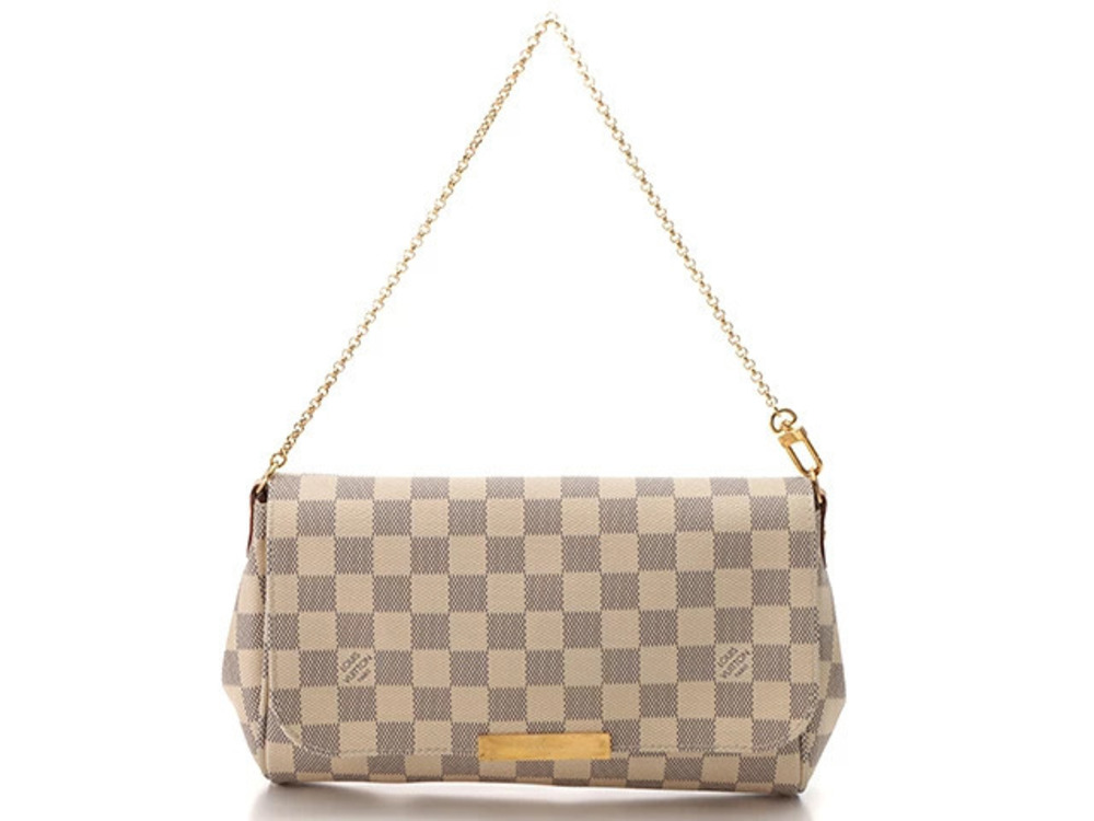 LOUIS VUITTON Favorite Damier Azur White